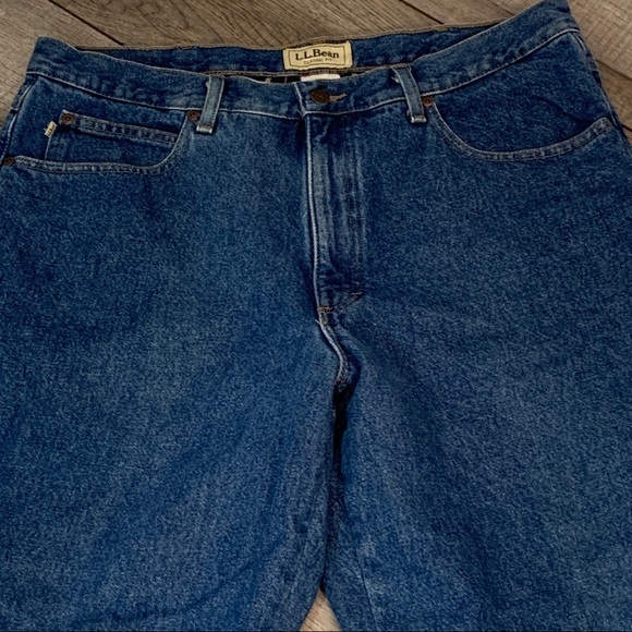 L.L. Bean Classic Fit Flannel Lined Jeans 37 X 30 - Picture 3 of 12